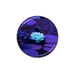 Lotus Flower Magical Colors Purple Blue Turquoise Hat Clip Ball Marker (4 pack)