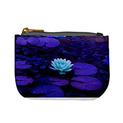 Lotus Flower Magical Colors Purple Blue Turquoise Mini Coin Purses from ArtsNow.com Front