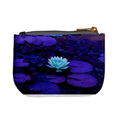 Lotus Flower Magical Colors Purple Blue Turquoise Mini Coin Purses from ArtsNow.com Back