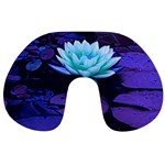 Lotus Flower Magical Colors Purple Blue Turquoise Travel Neck Pillows