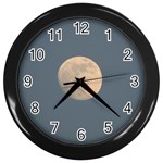 The Moon and blue sky Wall Clocks (Black)