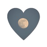 The Moon and blue sky Heart Magnet