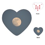 The Moon and blue sky Playing Cards (Heart) 