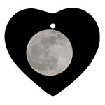 Full Moon at night Ornament (Heart) 