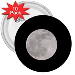 Full Moon at night 3  Buttons (10 pack) 
