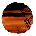 Tree branches and sunset Large 18  Premium Round Cushions