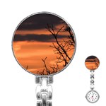 Tree branches and sunset Stainless Steel Nurses Watch