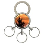 Christmas tree and sunset 3-Ring Key Chains