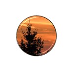 Christmas tree and sunset Hat Clip Ball Marker