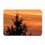 Christmas tree and sunset Small Doormat 