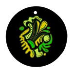 Yellow and green spot Ornament (Round) 