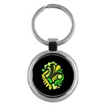 Yellow and green spot Key Chains (Round) 