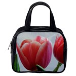 Red - White Tulip flower Classic Handbags (One Side)