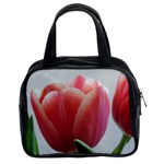 Red - White Tulip flower Classic Handbags (2 Sides)