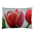 Red - White Tulip flower Pillow Case