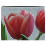 Red - White Tulip flower Cosmetic Bag (XXXL) 