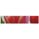 Red - White Tulip flower Flano Scarf (Small)