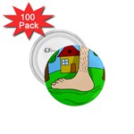 Giant foot 1.75  Buttons (100 pack) 
