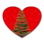 Xmas tree 3 Heart Mousepads