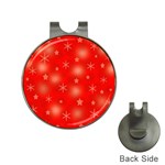 Red Xmas desing Hat Clips with Golf Markers