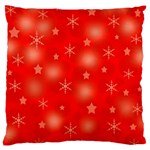 Red Xmas desing Large Flano Cushion Case (Two Sides)