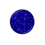 Blue Xmas design Hat Clip Ball Marker (4 pack)