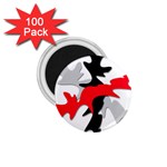 Gray, red and black shape 1.75  Magnets (100 pack) 