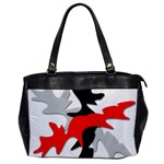 Gray, red and black shape Office Handbags