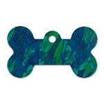 Green and blue design Dog Tag Bone (Two Sides)