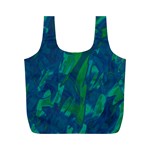 Green and blue design Full Print Recycle Bags (M) 
