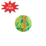 Green and orange abstraction 1  Mini Magnet (10 pack) 