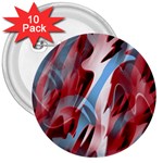 Blue and red smoke 3  Buttons (10 pack) 
