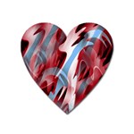 Blue and red smoke Heart Magnet