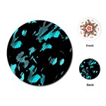 Painter was here - cyan Playing Cards (Round) 