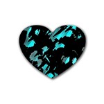 Painter was here - cyan Heart Coaster (4 pack) 