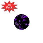 Painter was here - purple 1  Mini Buttons (10 pack) 