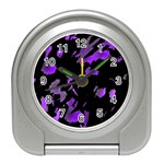 Painter was here - purple Travel Alarm Clocks