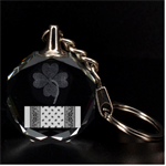 Img 0851 Clover 3D Engraving Circle Key Chain
