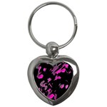 Painter was here - magenta Key Chains (Heart) 