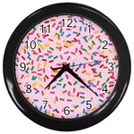 Foodpaper01 05 Wall Clock (Black)