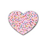 Foodpaper01 05 Rubber Heart Coaster (4 pack)