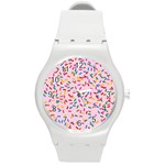 Foodpaper01 05 Round Plastic Sport Watch (M)