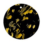 Painter was here - yellow Round Ornament (Two Sides) 