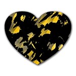 Painter was here - yellow Heart Mousepads