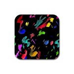 Painter was here Rubber Square Coaster (4 pack) 