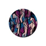 Purple high art Rubber Coaster (Round) 