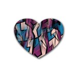 Purple high art Rubber Coaster (Heart) 