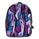 Purple decorative abstract art School Bags (XL) 
