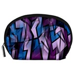 Purple decorative abstract art Accessory Pouches (Large) 