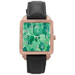 46 2 Rose Gold Leather Watch 